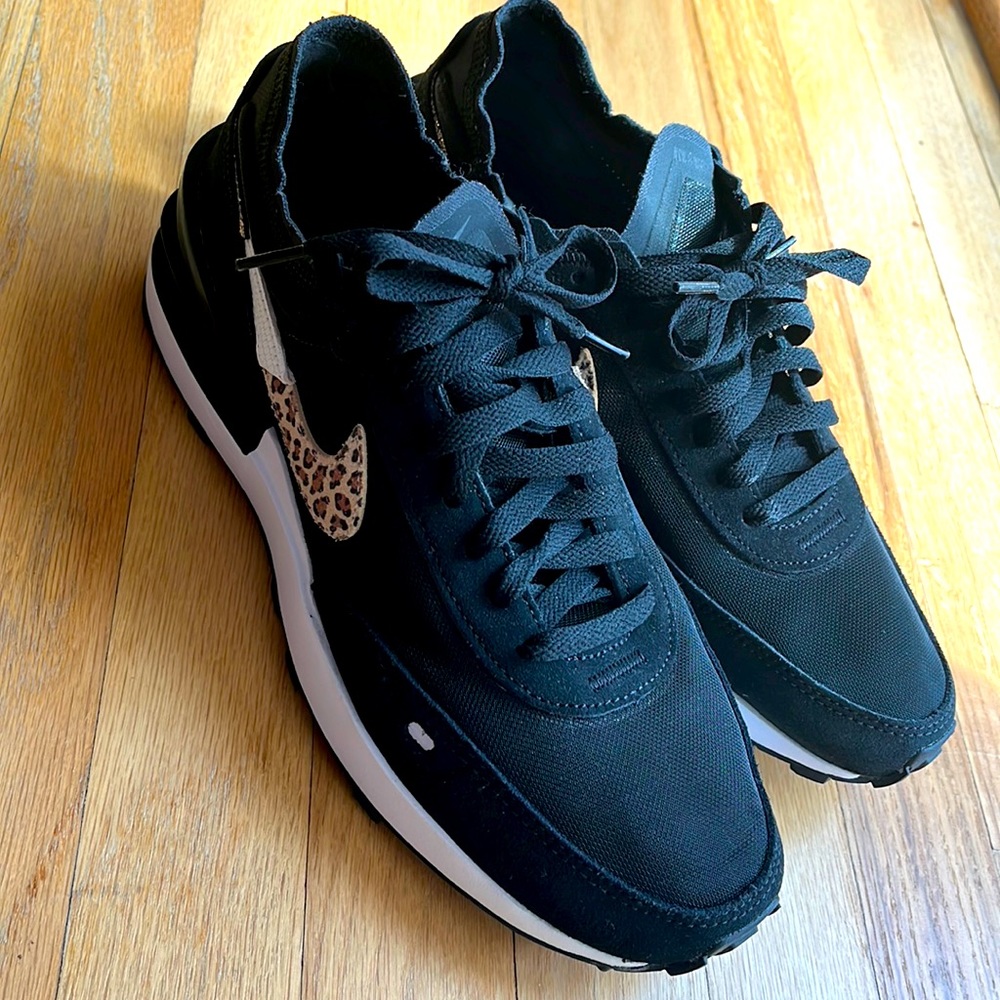 Nike Waffle One Black Leopard Size 9